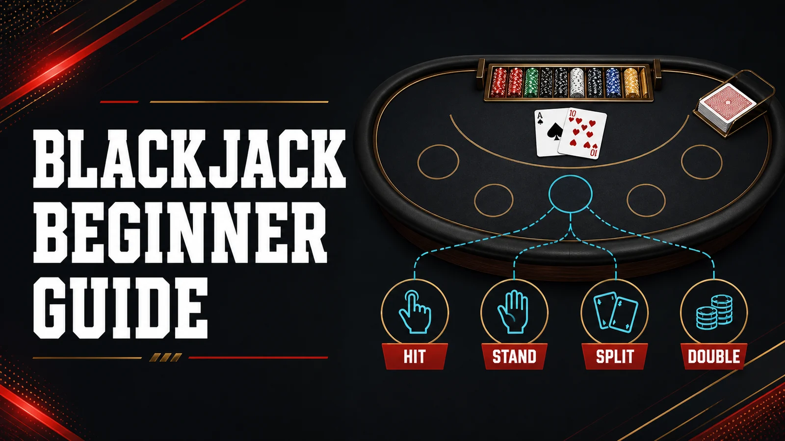 Blackjack Rules for Beginners: Hit, Stand, Split, and Double featured image for Filipino players